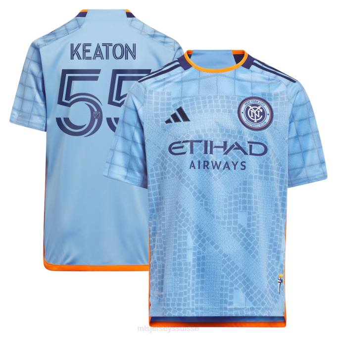 MLS Jerseys enfants maillot réplique new york city fc keaton park adidas bleu clair 2023 the interboro kit XXTX1000 Jersey