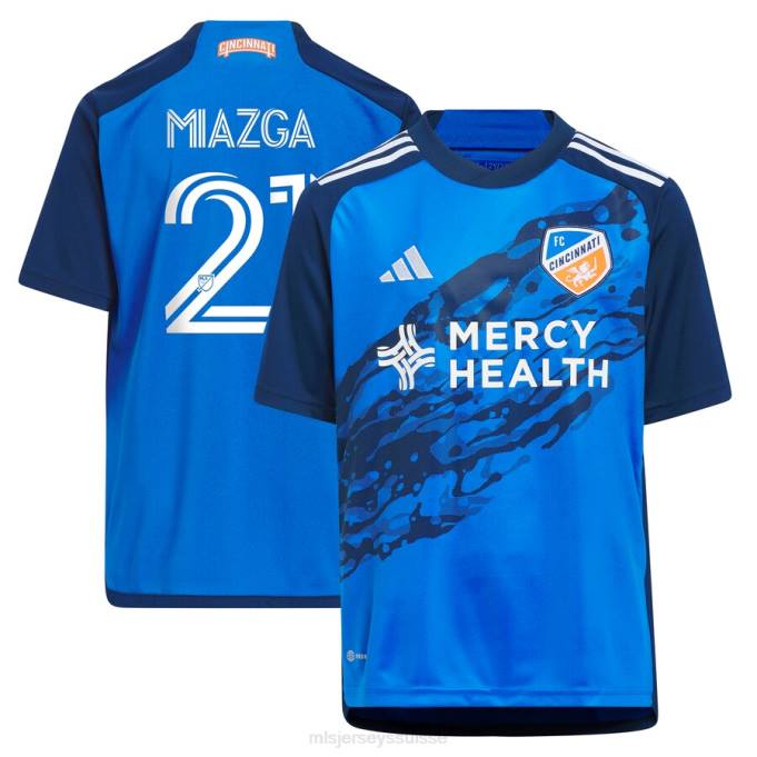 MLS Jerseys enfants maillot réplique fc cincinnati matt miazga adidas bleu 2023 river kit XXTX1042 Jersey