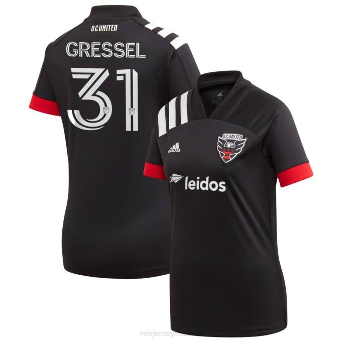 MLS Jerseys femmes d.c. maillot réplique primaire julian gressel adidas noir 2020 XXTX1458 Jersey