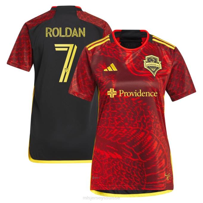 MLS Jerseys femmes Seattle Sounders FC Cristian Roldan Adidas Rouge 2023 The Bruce Lee Kit Réplique Maillot XXTX1002 Jersey