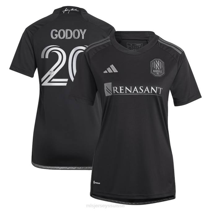MLS Jerseys femmes nashville sc anibal godoy adidas noir 2023 homme en noir kit réplique maillot de joueur XXTX1098 Jersey