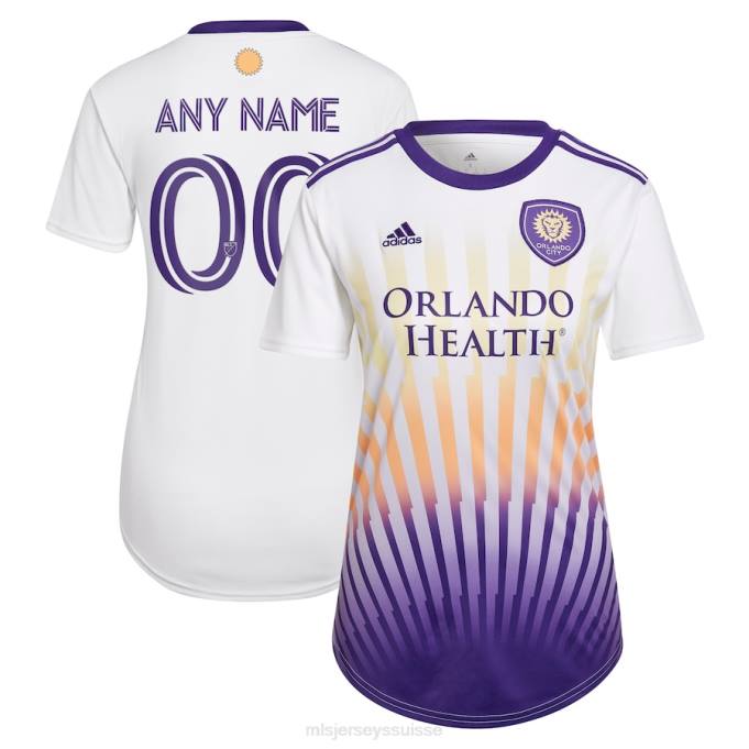 MLS Jerseys femmes orlando city sc adidas blanc 2022 the sunshine kit réplique maillot personnalisé XXTX514 Jersey