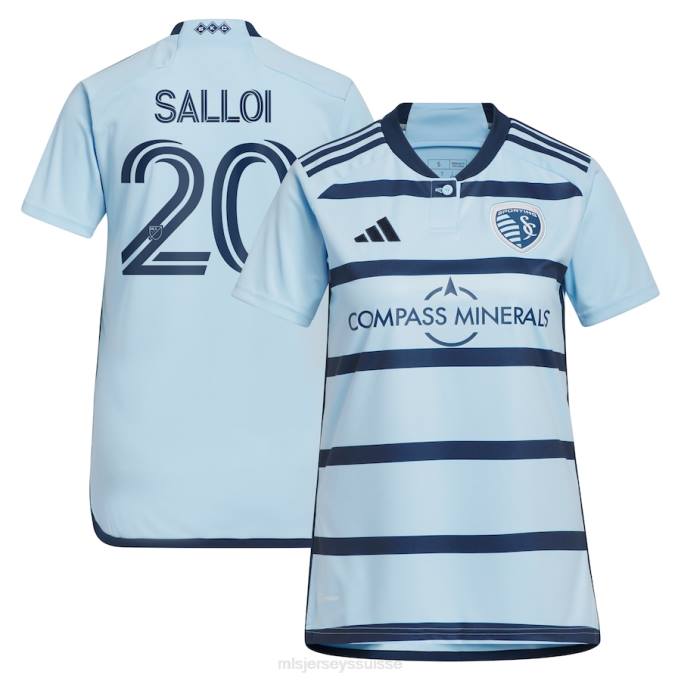 MLS Jerseys femmes sporting kansas city daniel salloi adidas bleu clair 2023 hoops 4.0 réplique maillot de joueur XXTX1142 Jersey