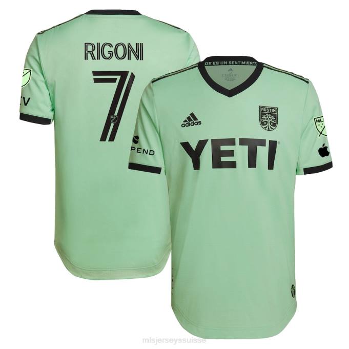 MLS Jerseys Hommes austin fc emiliano rigoni adidas menthe 2023 le kit sentimiento maillot de joueur authentique XXTX1353 Jersey