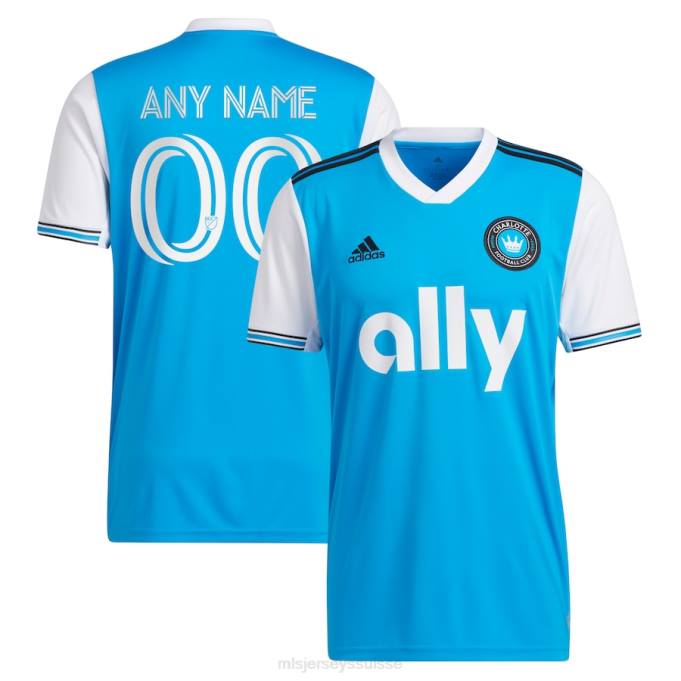 MLS Jerseys Hommes maillot personnalisé réplique primaire charlotte fc adidas bleu 2022 XXTX176 Jersey