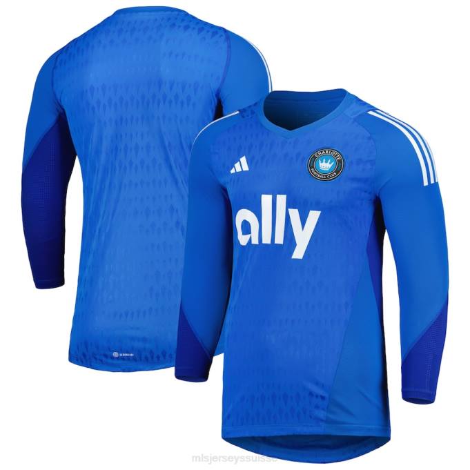 MLS Jerseys Hommes maillot réplique de gardien de but manches longues charlotte fc adidas bleu 2023 XXTX567 Jersey