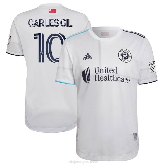 MLS Jerseys Hommes new england revolution carles gil adidas blanc 2022 maillot de joueur authentique secondaire XXTX1296 Jersey