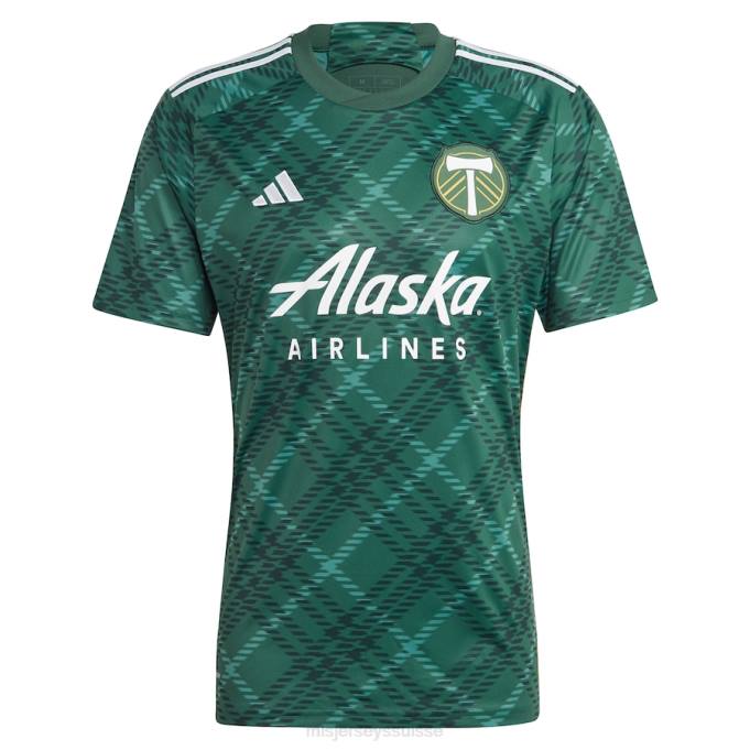 MLS Jerseys Hommes maillot réplique Portland Timbers adidas vert 2023 Portland Plaid Kit XXTX95 Jersey