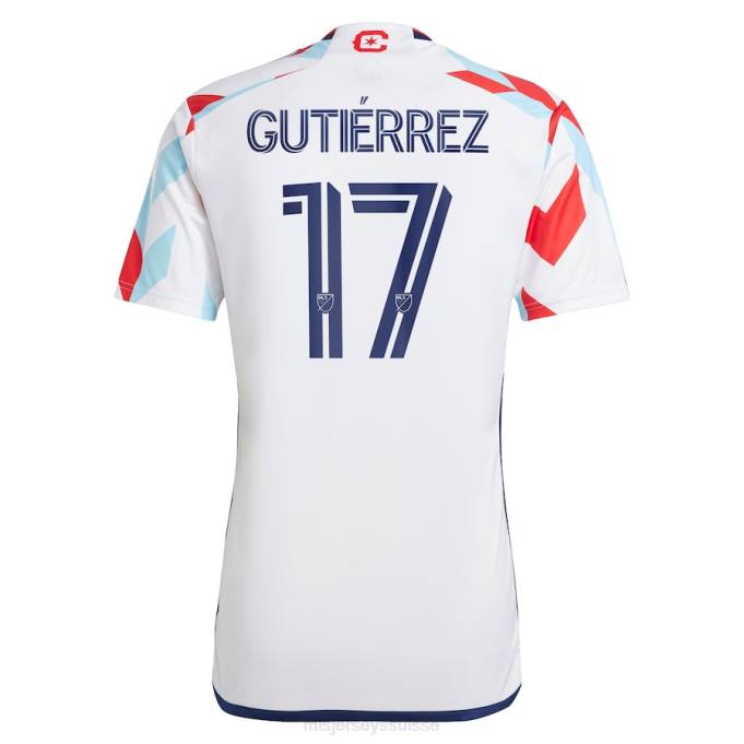 MLS Jerseys Hommes Chicago Fire Brian Gutierrez adidas blanc 2023 un kit pour tous les maillots de joueur réplique XXTX871 Jersey