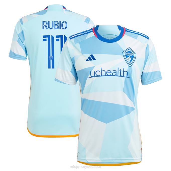 MLS Jerseys Hommes maillot réplique colorado rapids diego rubio adidas bleu clair 2023 new day kit XXTX721 Jersey