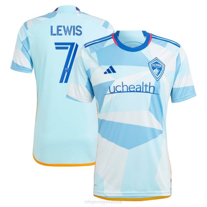 MLS Jerseys Hommes maillot réplique colorado rapids jonathan lewis adidas bleu clair 2023 new day kit XXTX935 Jersey