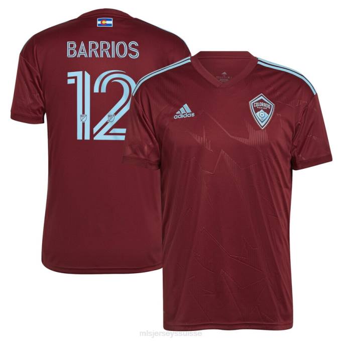 MLS Jerseys Hommes maillot de joueur réplique du club colorado rapids michael barrios adidas bordeaux 2022 XXTX1254 Jersey