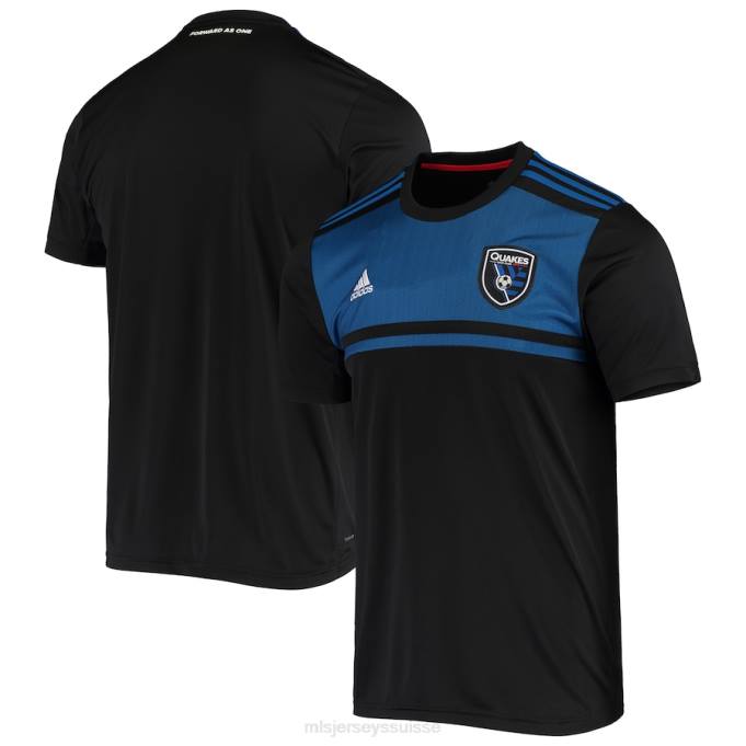 MLS Jerseys Hommes maillot adidas primaire aeroready réplique vierge des tremblements de terre de san jose noir 2020 XXTX538 Jersey
