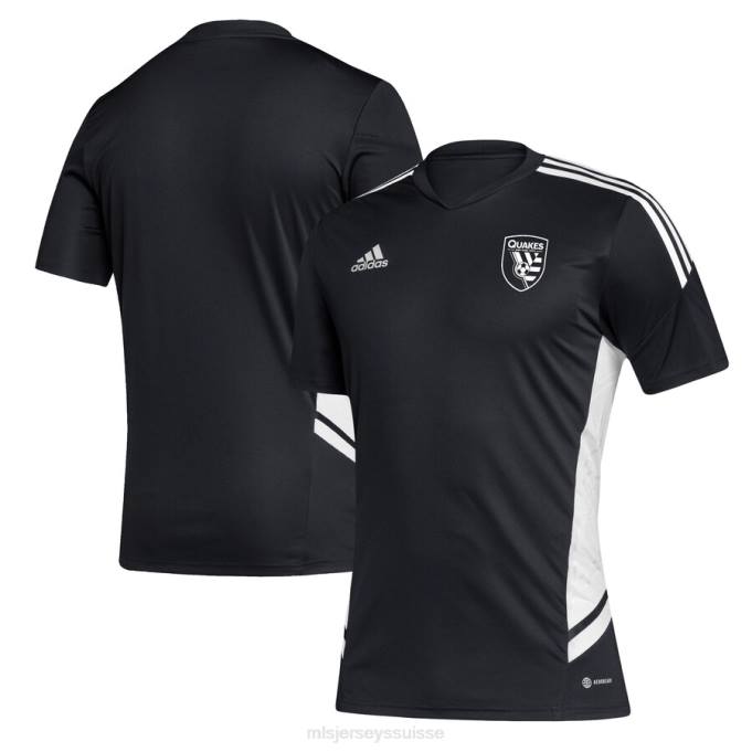 MLS Jerseys Hommes maillot d'entraînement de football adidas noir/blanc des tremblements de terre de San Jose XXTX1411 Jersey