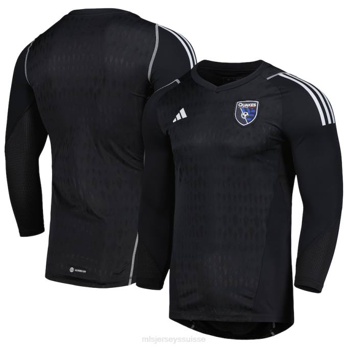 MLS Jerseys Hommes maillot réplique gardien manches longues adidas noir 2023 des tremblements de terre de san jose XXTX1164 Jersey