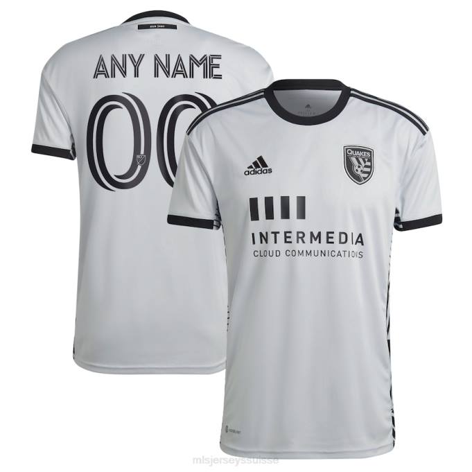 MLS Jerseys Hommes tremblements de terre de san jose adidas gris 2022 le kit créateur réplique maillot personnalisé XXTX817 Jersey
