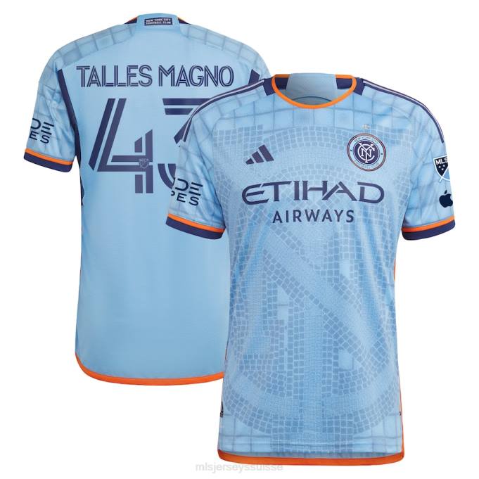 MLS Jerseys Hommes maillot authentique new york city fc talles magno adidas bleu clair 2023 le kit interboro XXTX695 Jersey