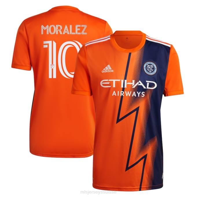 MLS Jerseys Hommes maillot de joueur réplique new york city fc maximiliano moralez adidas orange 2022 the volt kit XXTX1088 Jersey