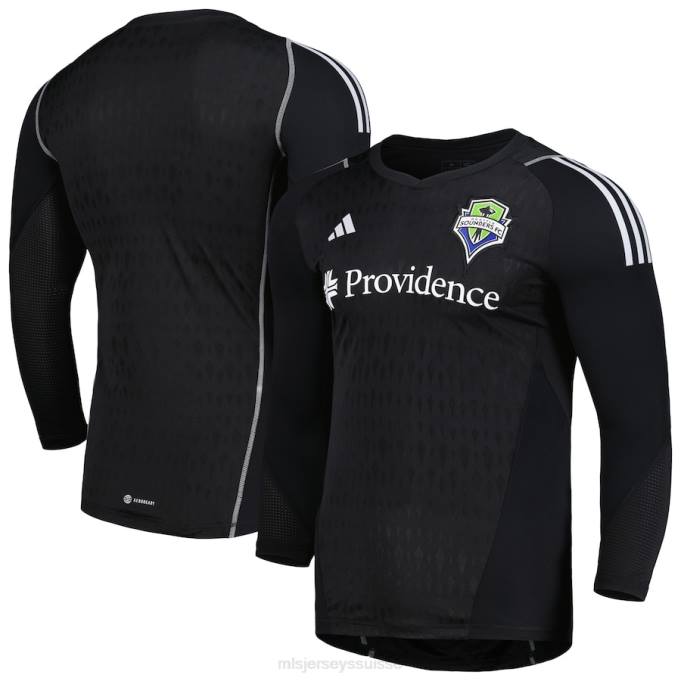 MLS Jerseys Hommes maillot de gardien de but Seattle Sounders FC adidas noir 2023 réplique à manches longues XXTX436 Jersey