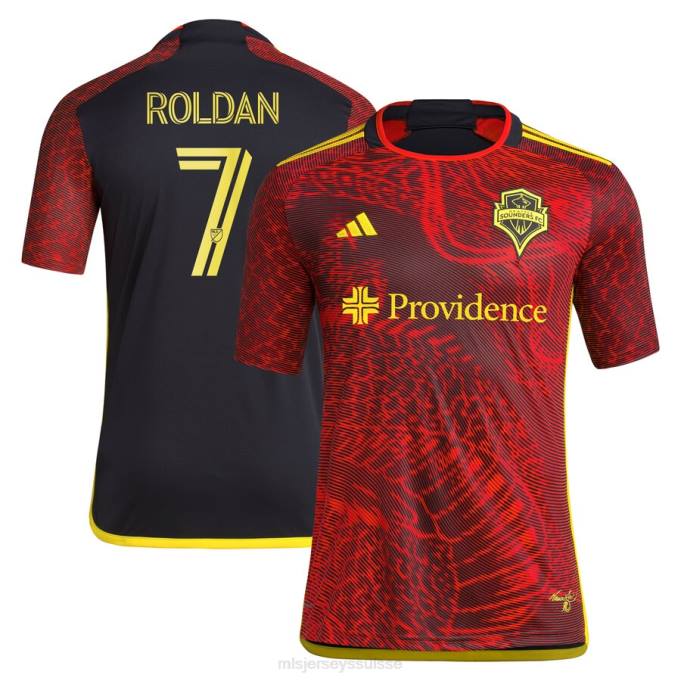MLS Jerseys Hommes Seattle Sounders FC Cristian Roldan Adidas Rouge 2023 The Bruce Lee Kit Réplique Maillot XXTX560 Jersey