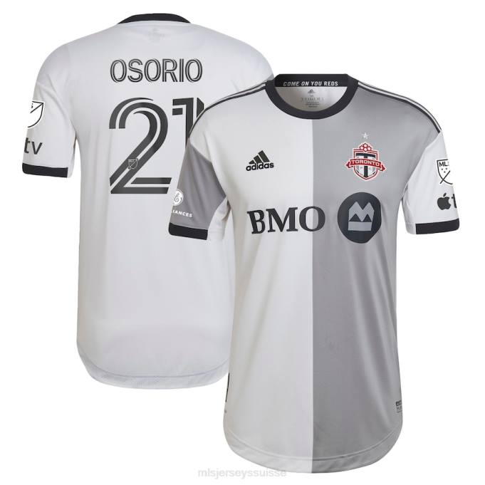 MLS Jerseys Hommes toronto fc jonathan osorio adidas blanc 2023 kit communautaire maillot de joueur authentique XXTX1095 Jersey