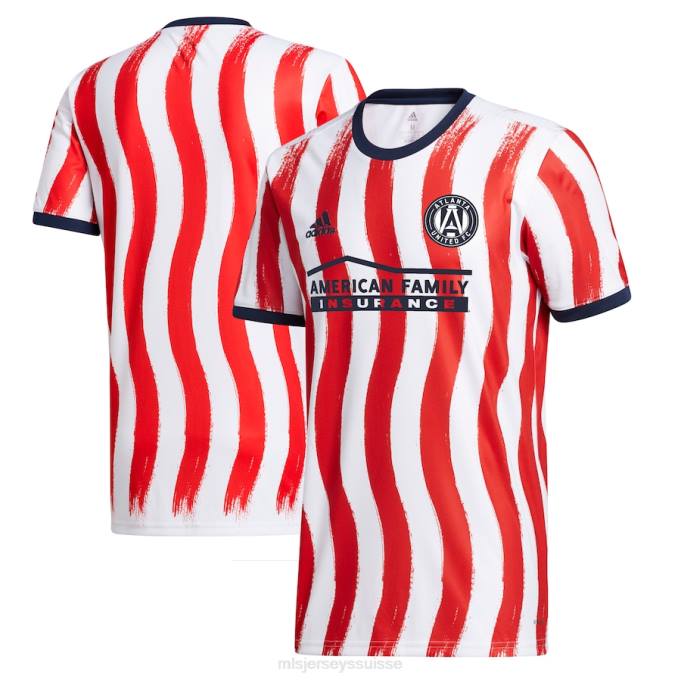 MLS Jerseys Hommes atlanta united fc adidas haut d'avant-match aeroready blanc/rouge 2021/22 americana XXTX993 Jersey