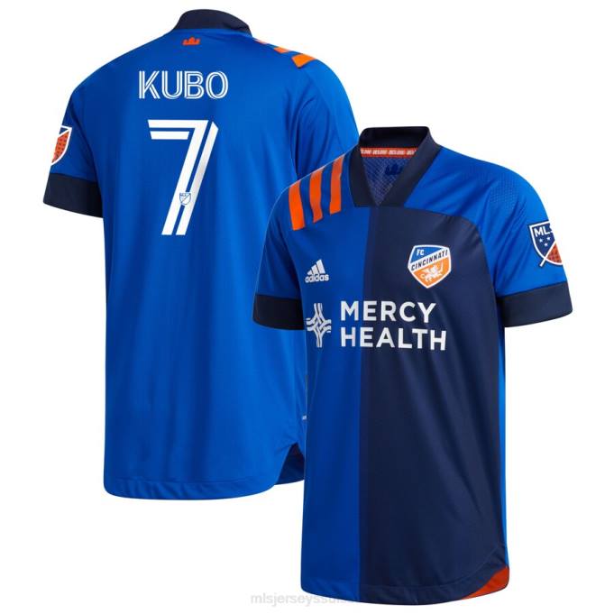 MLS Jerseys Hommes maillot fc cincinnati yuya kubo adidas bleu 2020 bold authentique XXTX635 Jersey