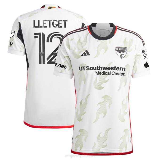 MLS Jerseys Hommes fc dallas sebastian lletget adidas blanc 2023 burn baby burn maillot de joueur authentique XXTX846 Jersey