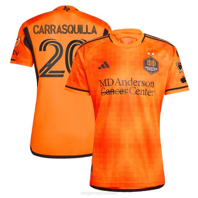 MLS Jerseys Hommes maillot houston dynamo fc adalberto carrasquilla adidas orange 2023 el sol authentique XXTX646 Jersey