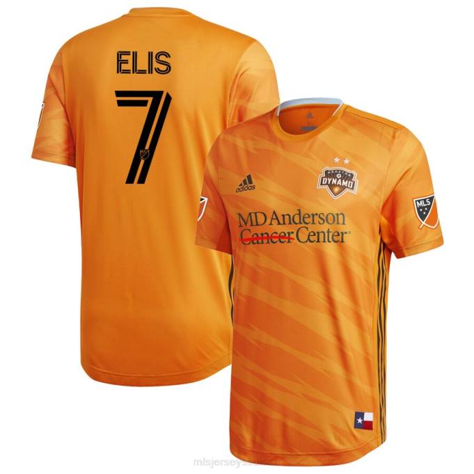 MLS Jerseys Hommes houston dynamo alberth elis adidas orange 2020 maillot de joueur authentique primaire XXTX1241 Jersey