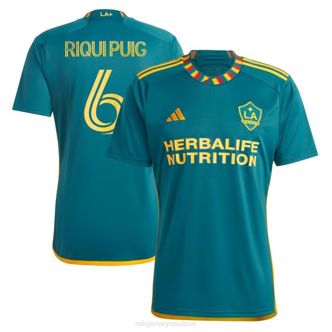 MLS Jerseys Hommes maillot de joueur la galaxy riqui puig adidas vert 2023 la kit réplique XXTX410 Jersey