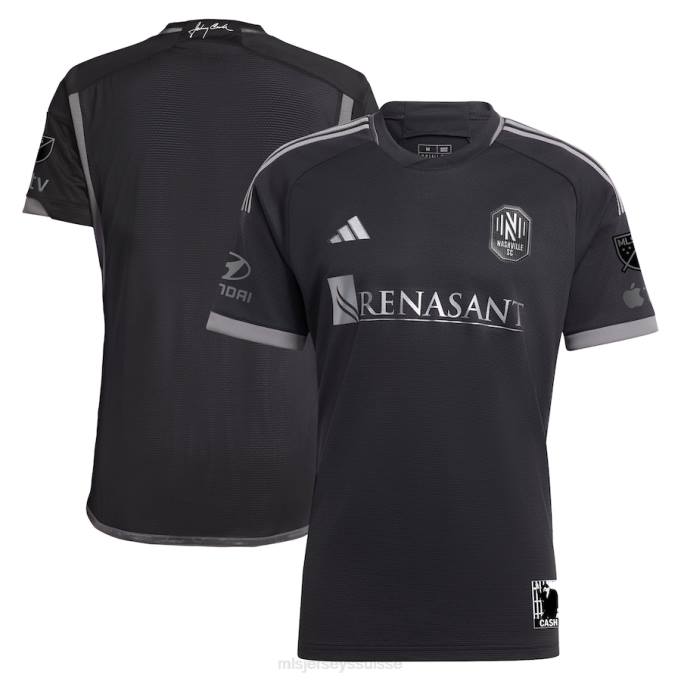 MLS Jerseys Hommes nashville sc adidas noir 2023 homme en kit noir maillot authentique XXTX2 Jersey