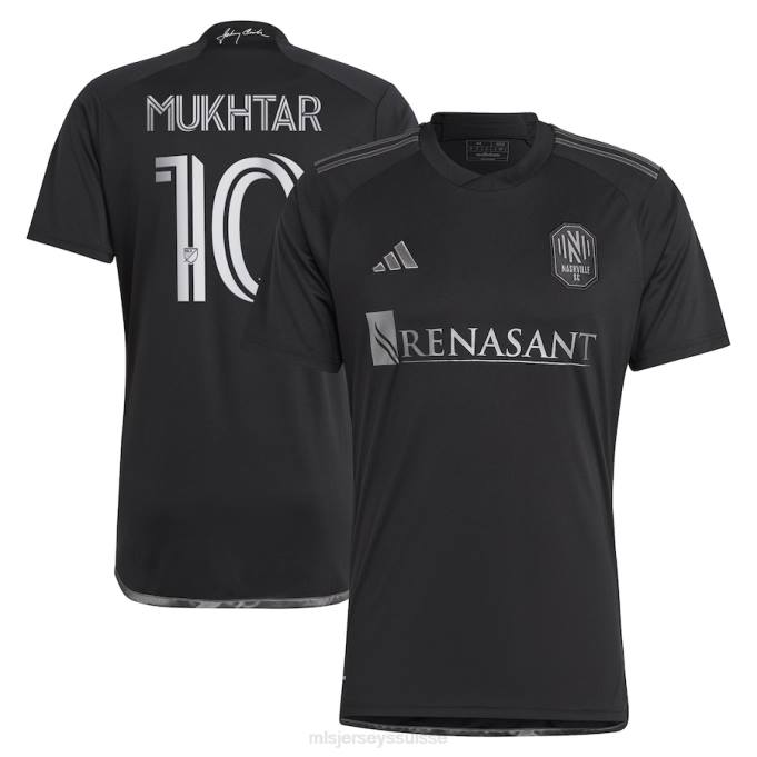 MLS Jerseys Hommes nashville sc hany mukhtar adidas noir 2023 homme en noir kit réplique maillot de joueur XXTX244 Jersey