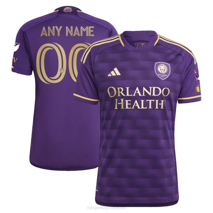 MLS Jerseys Hommes orlando city sc adidas violet 2023 le kit mural authentique maillot personnalisé XXTX1524 Jersey